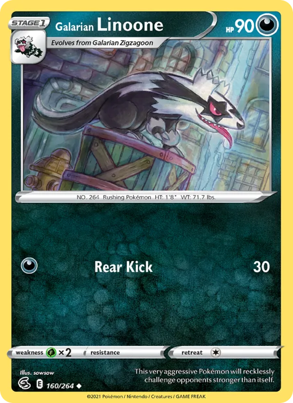 Galarian Linoone, Fusion Strike No. 160