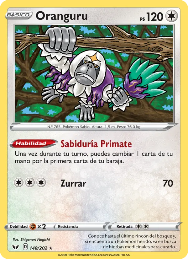 Oranguru, Espada y Escudo Nº 148