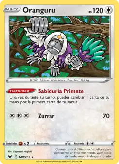 Oranguru, Espada y Escudo Nº 148 Reverse