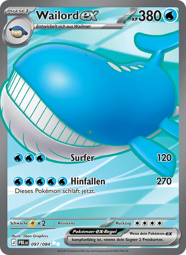 Wailord-ex, Dunkelnacht Nº 097