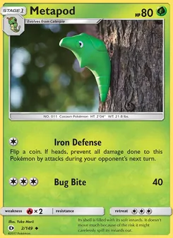 Metapod, Sun & Moon No. 2