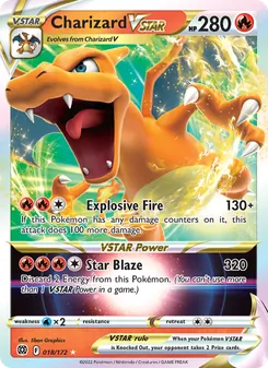Charizard VSTAR, Brilliant Stars No. 018 Holo