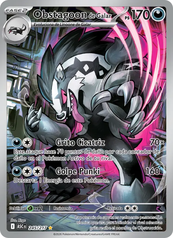 Obstagoon de Galar, Héroes Ascendentes No. 245