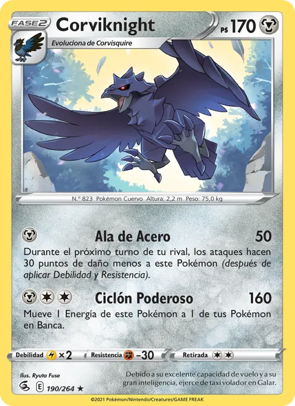 Corviknight, Golpe Fusión Nº 190