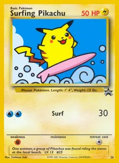 Surfing Pikachu, Wizards Black Star Promos No. 28 Normal