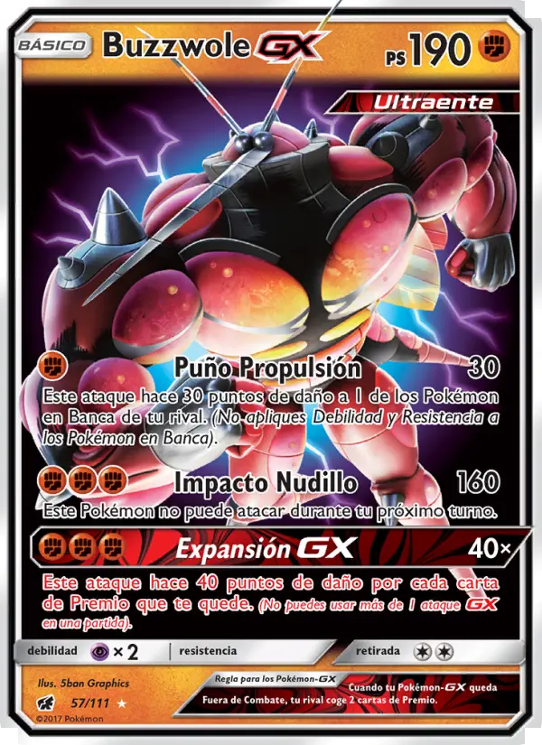 Buzzwole GX, Invasión Carmesí Nº 57