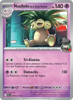Noadkoko de la Team Rocket, Héros Transcendants No. 078 Holo