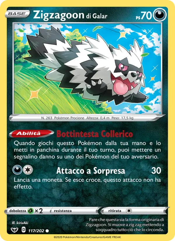 Zigzagoon di Galar, Spada e Scudo No. 117