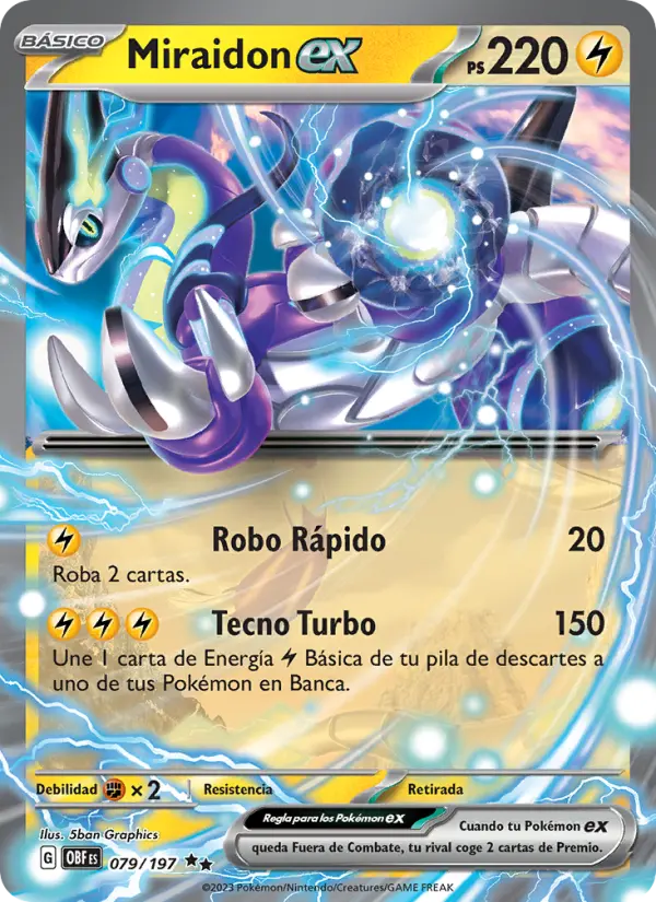 Miraidon ex, Llamas Obsidianas No. 079