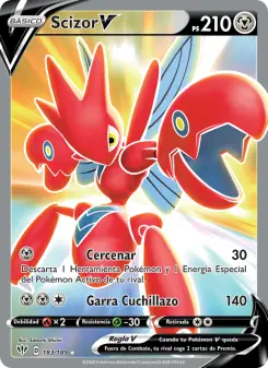 Scizor V, Oscuridad Incandescente No. 183 Holo