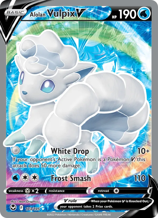 Alolan Vulpix V, Silver Tempest No. 173