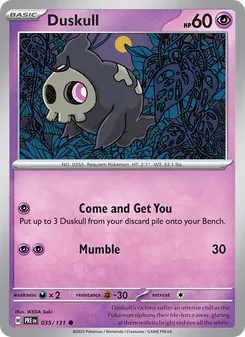 Duskull, Prismatic Evolutions Nº 035 Normal