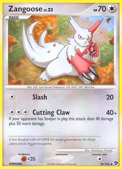 Zangoose, Great Encounters No. 59 Normal