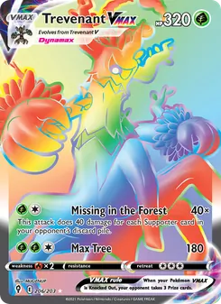 Trevenant VMAX, Evolving Skies Nº 206 Holo