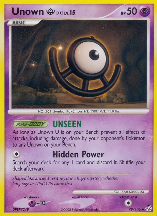 Unown U, Legends Awakened No. 78