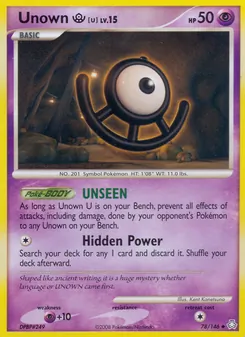 Unown U, Legends Awakened No. 78 Normal