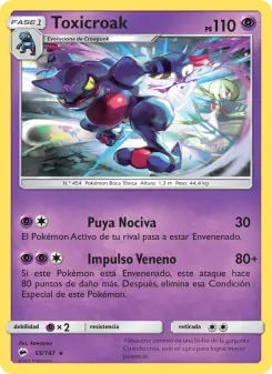 Toxicroak, Sombras Ardientes Nº 55 Normal