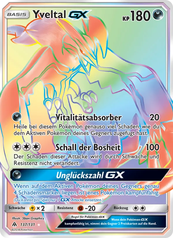 Yveltal GX, Grauen Der Lichtfinsternis No. 137
