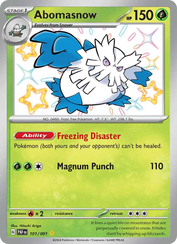 Abomasnow, Paldean Fates No. 101