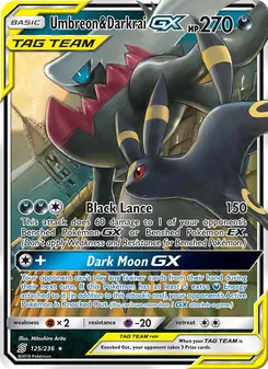 Umbreon & Darkrai GX, Unified Minds No. 125 Normal