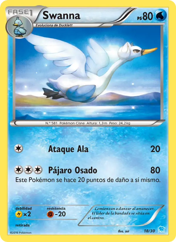 Swanna, Kit de Entrenador XY (Suicune) No. 18