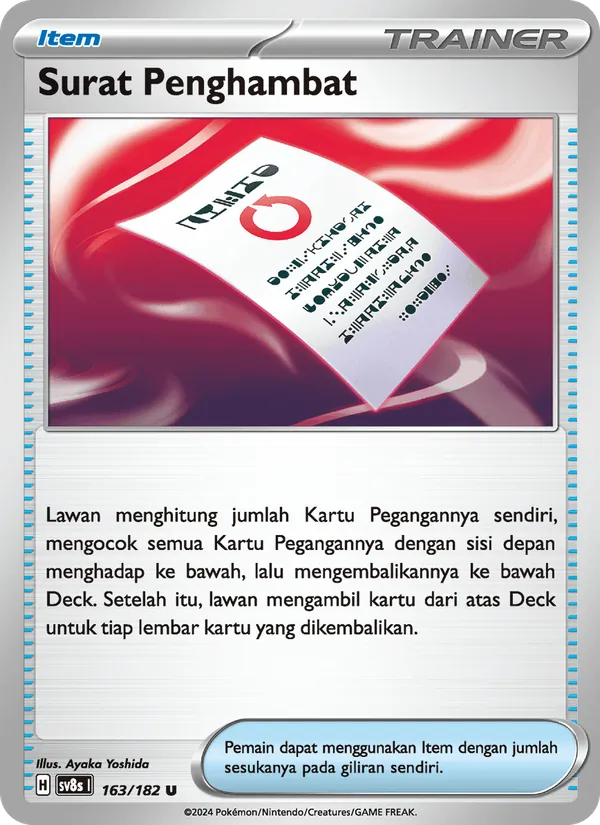 Surat Penghambat, Kilat Rasi Nº 163