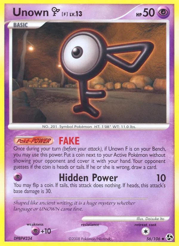 Unown F, Great Encounters No. 56
