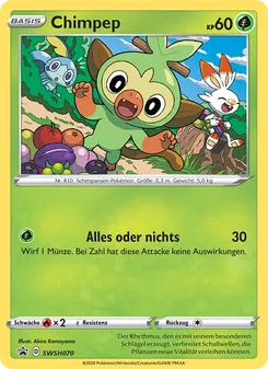Chimpep, SCSC Promokarten No. SWSH070 Holo