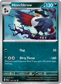 Honchkrow, Paldea Evolved Nº 132 Normal