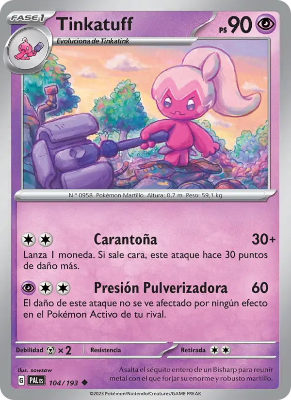 Tinkatuff, Evoluciones en Paldea Nº 104