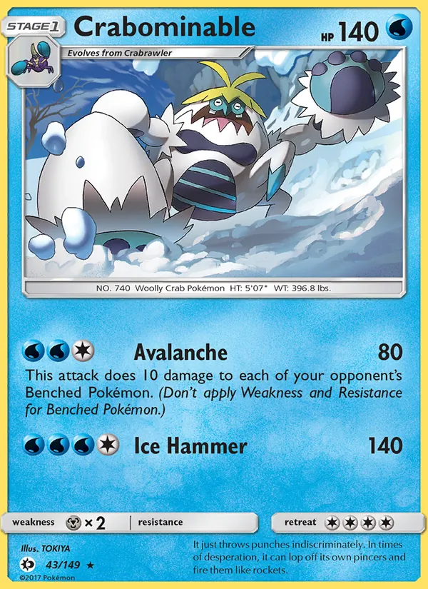 Crabominable, Sun & Moon Nº 43