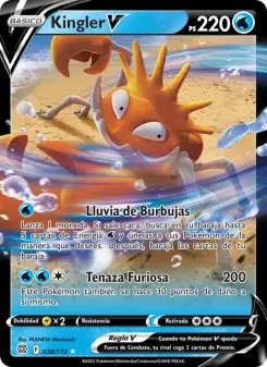 Kingler V, Astros Brillantes Nº 028 Holo