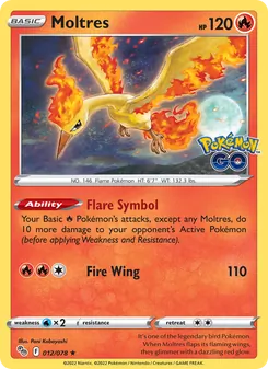 Moltres, Pokémon GO Nº 012 Holo