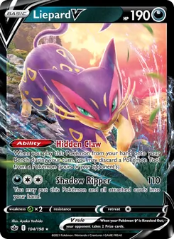 Liepard V, Chilling Reign Nº 104 Holo
