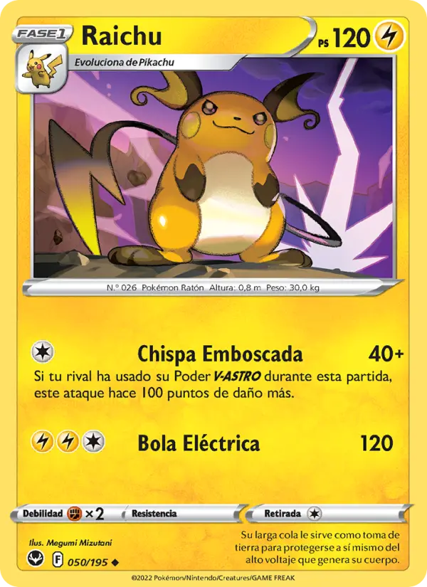 Raichu, Tempestad Plateada No. 050