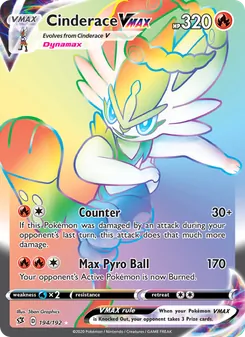 Cinderace VMAX, Rebel Clash No. 194 Holo