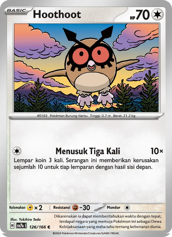 Hoothoot, Bimbingan Rasi Nº 126
