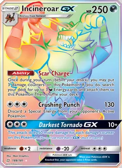 Incineroar GX, Team Up No. 188 Normal