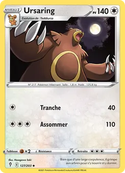 Ursaring, Évolution Céleste Nº 127 Normal