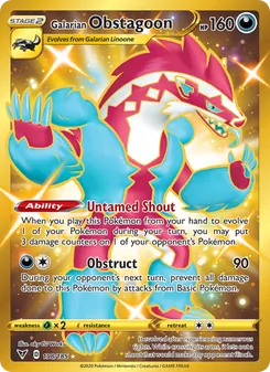 Galarian Obstagoon, Vivid Voltage Nº 198 Holo
