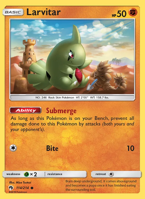 Larvitar, Lost Thunder No. 114