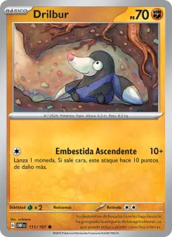 Drilbur, Llamas Obsidianas Nº 111 Normal
