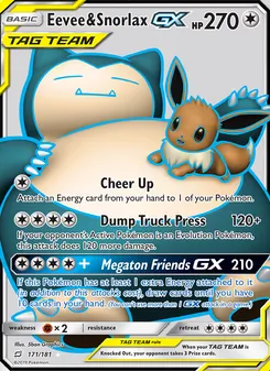 Eevee & Snorlax GX, Team Up No. 171 Normal