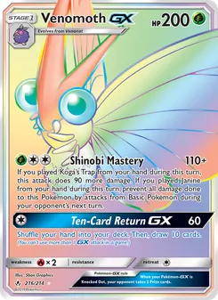 Venomoth GX, Unbroken Bonds No. 216 Normal