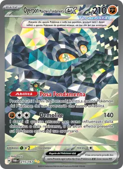 Ogerpon Maschera Fondamenta-ex, Crepuscolo Mascherato Nº 215 Holo
