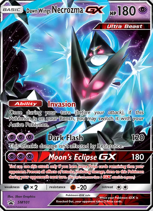 Dawn Wings Necrozma GX, SM Black Star Promos No. SM101