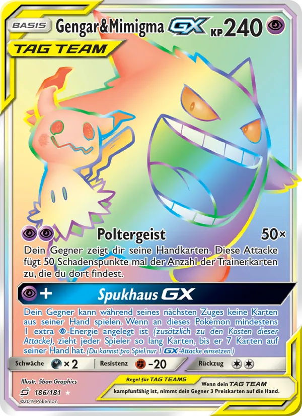 Gengar & Mimigma GX, Teams Sind Trumpf Nº 186
