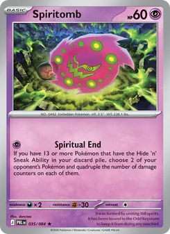Spiritomb, Pitch Black Nº 035 Normal