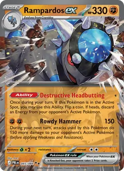 Rampardos ex, Pitch Black No. 045 Holo