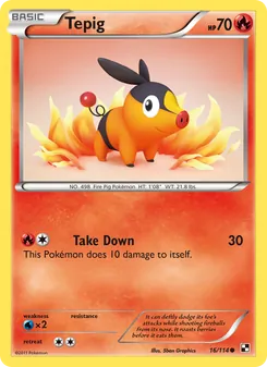 Tepig, Black & White No. 16 Normal